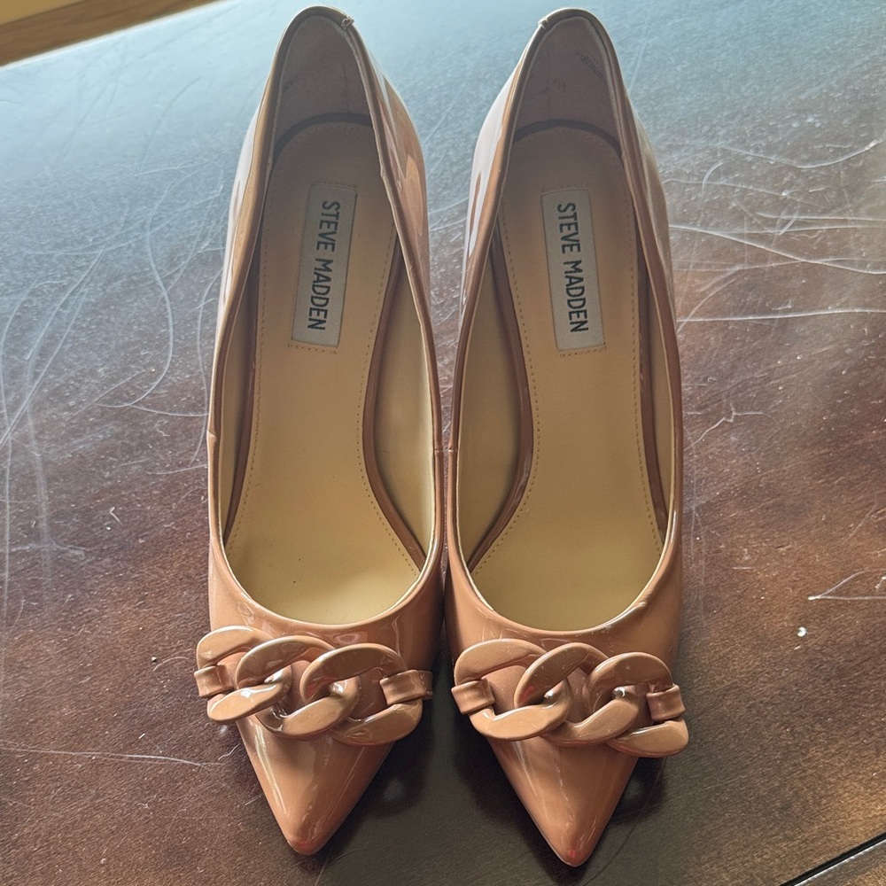 Steve Madden Brown Chain Detail Heels
